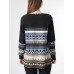 Tribal Pattern Long Sleeve Crew Neck Casual Sweatshirt